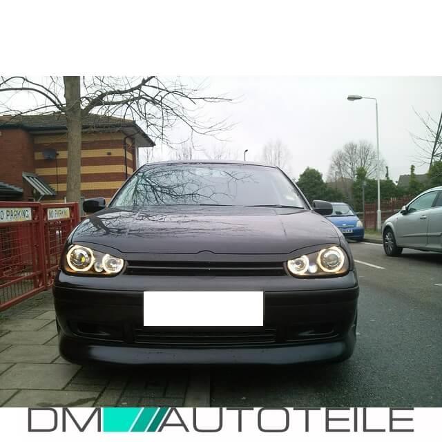 Scheinwerfer Angel Eyes Schwarz DEPO passt für VW Golf 4 ab 1997-2006