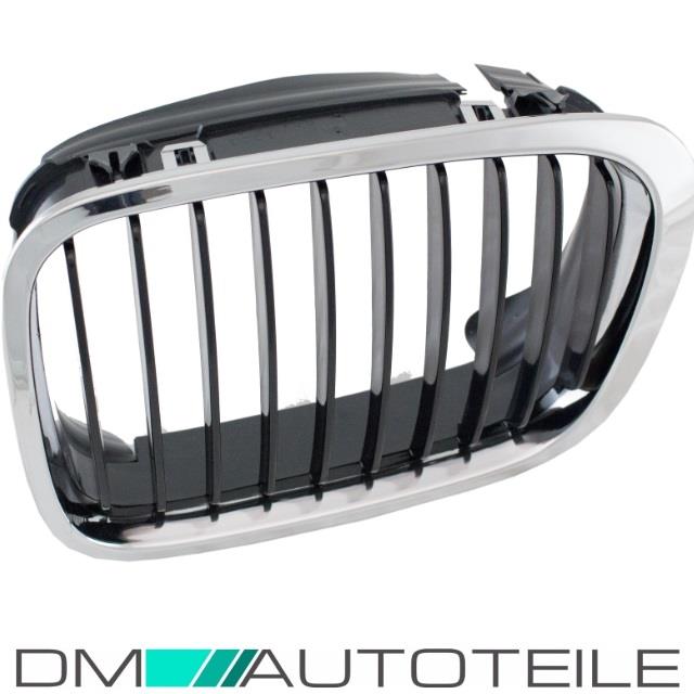 Set Kühlergrill Schwarz Chrom passend für BMW E46 Limousine Touring + Compact schwarz Bj 98-01