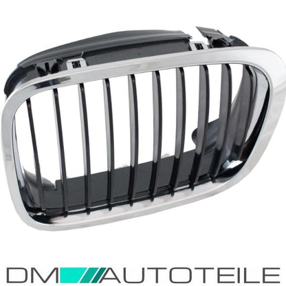 Set Kühlergrill Schwarz Chrom passend für BMW E46 Limousine Touring + Compact schwarz Bj 98-01