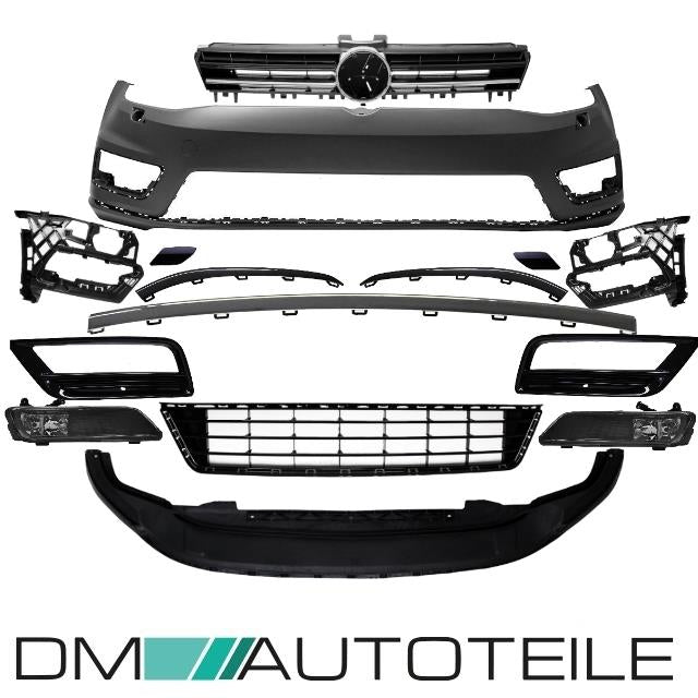 Stoßstange vorne Bj 12-17 für SRA/PDC + Zubehör für VW Golf 7 VII R-20 Umbau