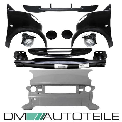 Smart 450 Coupe Komplett SET Vorne Stoßstange Kotflügel Grill + Zubehör 03-07
