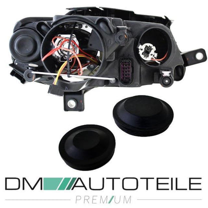 Scheinwerfer SET Klarglas Schwarz H7/H7 + Birnen passt für VW Passat 3C ab 2005-2010