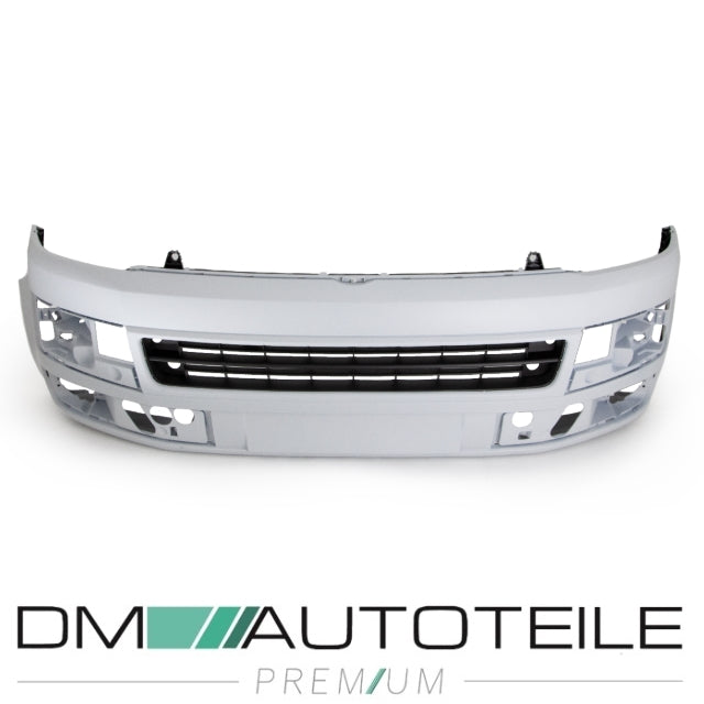 Stoßstange vorne grundiert+Gitter passt für VW Transporter T5 Facelift 09-15
