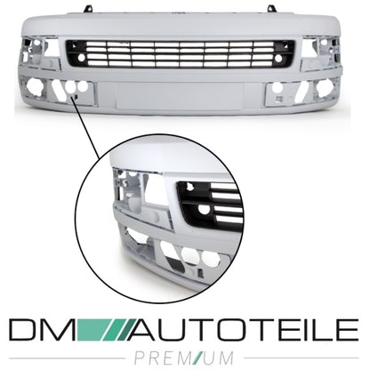 Stoßstange vorne grundiert+Gitter passt für VW Transporter T5 Facelift 09-15