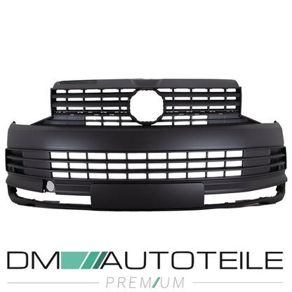 Stoßstange vorne komplett +Gitter schwarz passt für VW Transporter VI T6 15-19