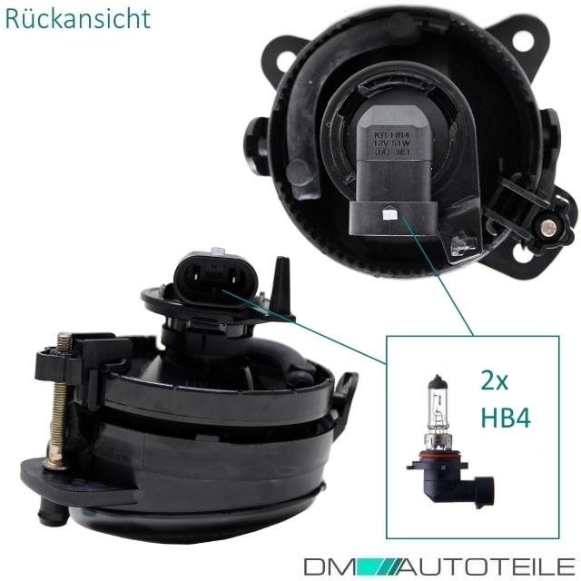 SET Klarglas HB4 Nebelscheinwerfer Schwarz Smoke für VW T5 / Crafter /Polo 9N3