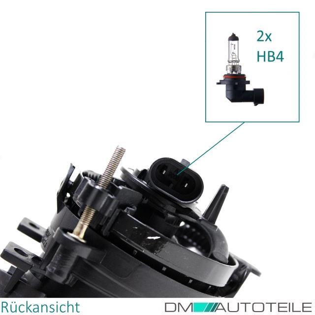 Nebelscheinwerfer SET Schwarz Smoke passt für VW T5 alle FACELIFT Modelle 09-15