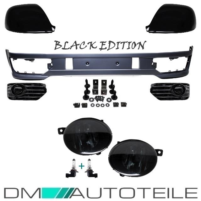Spoiler Stoßstange + NSW + Gitter BLACK EDITION passt für VW T5 SPORTLINE 09-15