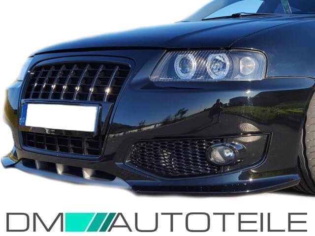 Sport Stoßstange vorne + Kühlergrill Schwarz passt für Audi A3 8L ab 1996-2003