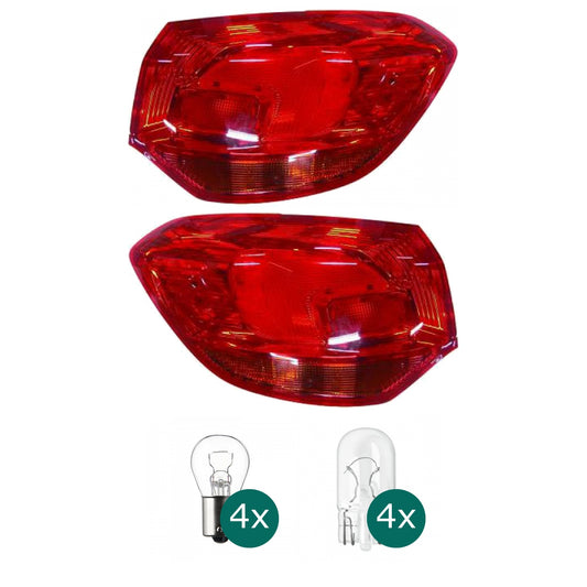Depo / TYC Rückleuchte rot links passt für Opel Astra J Caravan (P10) ab 09-15 inklusive Leuchtmittel/Birnen