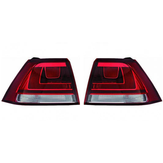 Depo / TYC Rückleuchte W21W getönt SET passt für VW Golf VII (BE2) ab 12-17