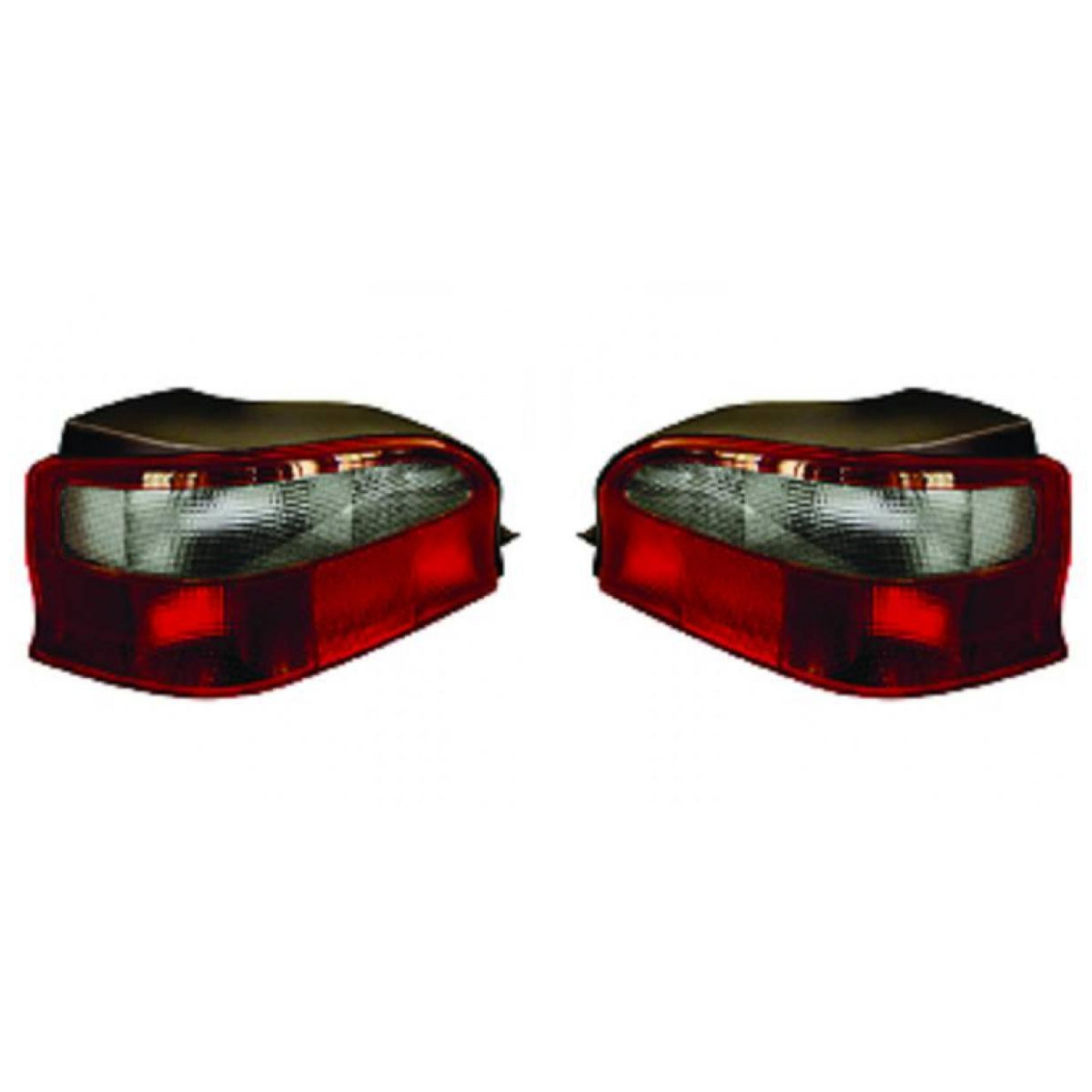 Depo / TYC Rückleuchte schwarz/rot SET passt für Citroen SAXO (S0) ab 96-99