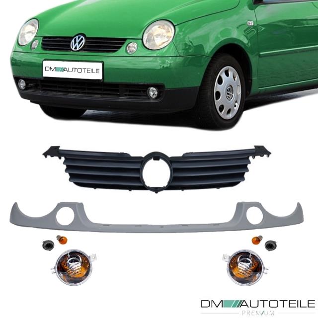 SET Grillblende vorne + Kühlergrill + Frontblinker für VW Lupo 6X1 6E1 1998-2005