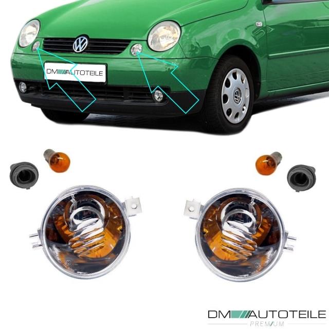 SET Grillblende vorne + Kühlergrill + Frontblinker für VW Lupo 6X1 6E1 1998-2005