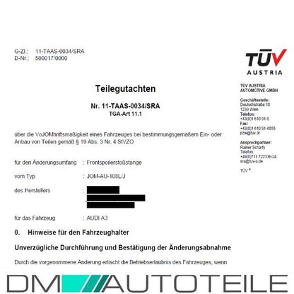 Set Audi A3 8L 8L1 ABS Stoßstange vorne Sport Design 96-03 + Nebelscheinwerfer