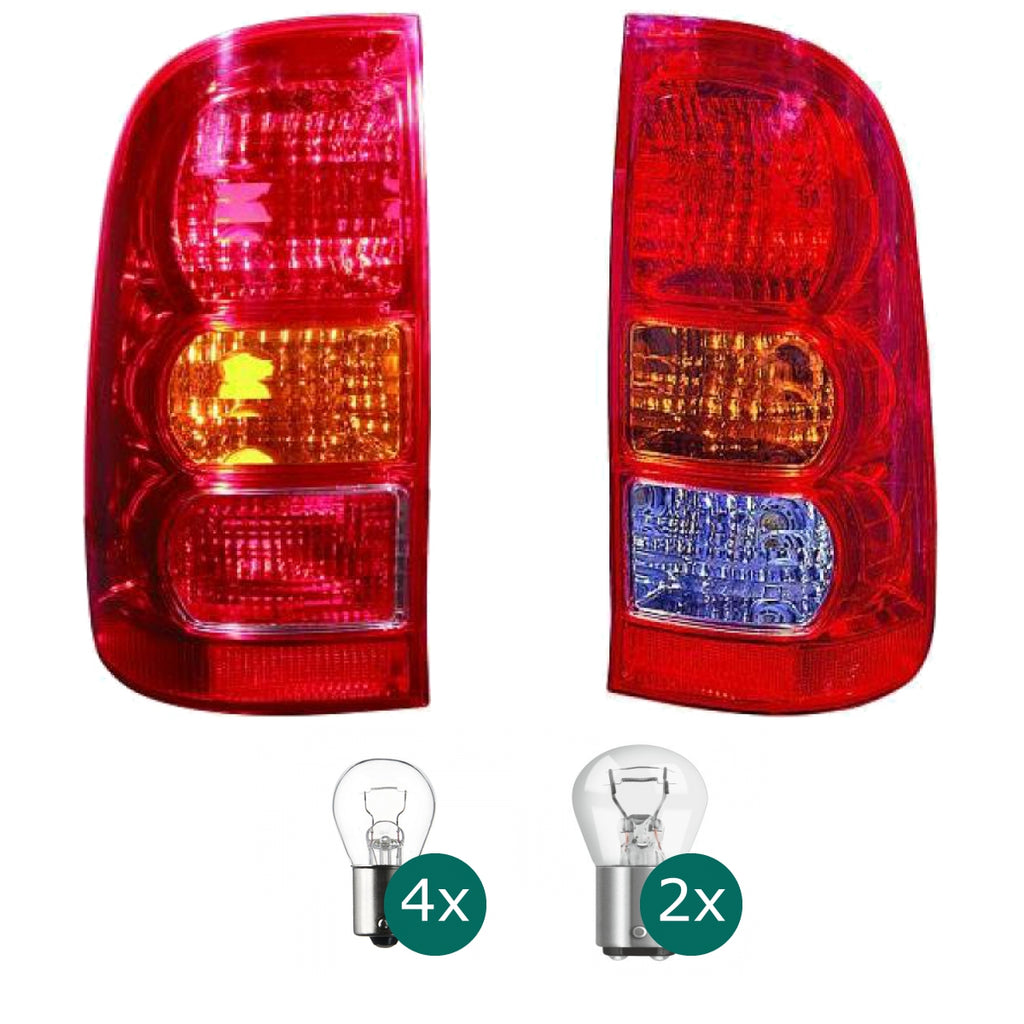Depo/TYC Rückleuchte links passt für Toyota Hilux VII Pick-up (N1) ab 05-11 inklusive Leuchtmittel/Birnen