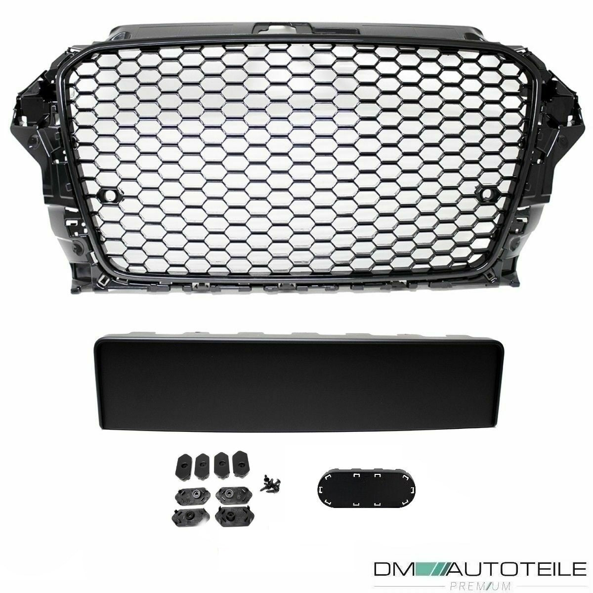 Wabendesign Kühlergrill Wabengrill Glanz passend für Audi A3 8V 12-16 auch RS3