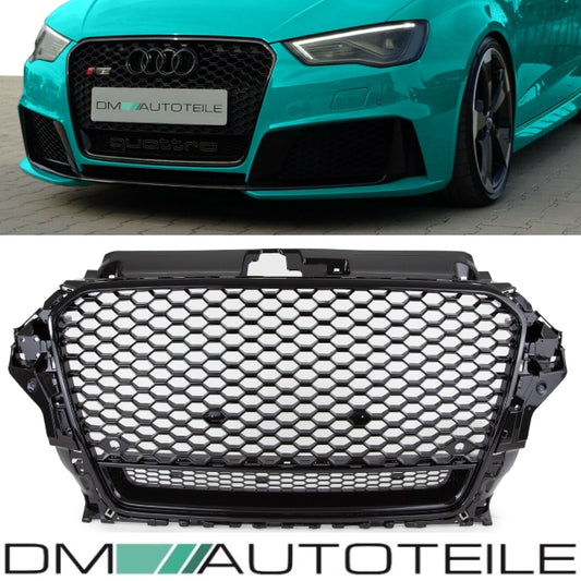 Sport Kühlergrill Wabengrill Schwarz Glanz passt für Audi A3 8V 12-16 nicht RS3 Quattro