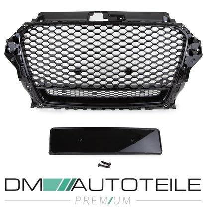 Sport Kühlergrill Wabengrill Schwarz Glanz passt für Audi A3 8V 12-16 nicht RS3 Quattro