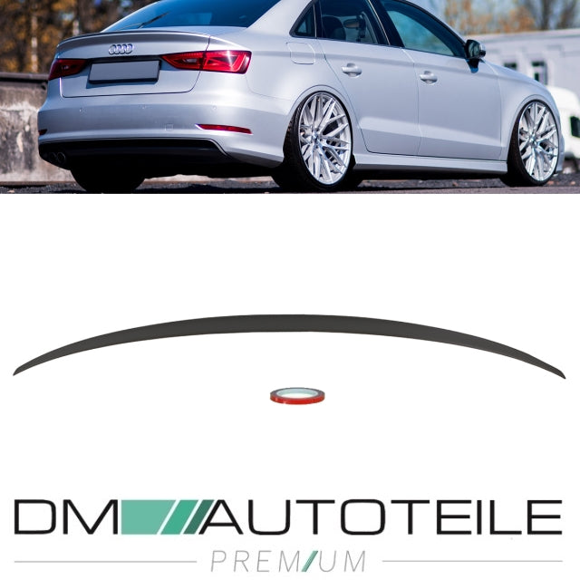 Sport-Heckspoiler Hecklippe grundiert passt für Audi A3 8V Limousine 2013-2021 auch RS3 S-Line