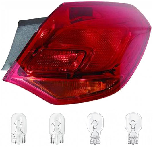 Rückleuchte Heckleuchte rechts passt für Opel Astra J (P10) ab Baujahr 09-15 inklusive Leuchtmittel/Birnen