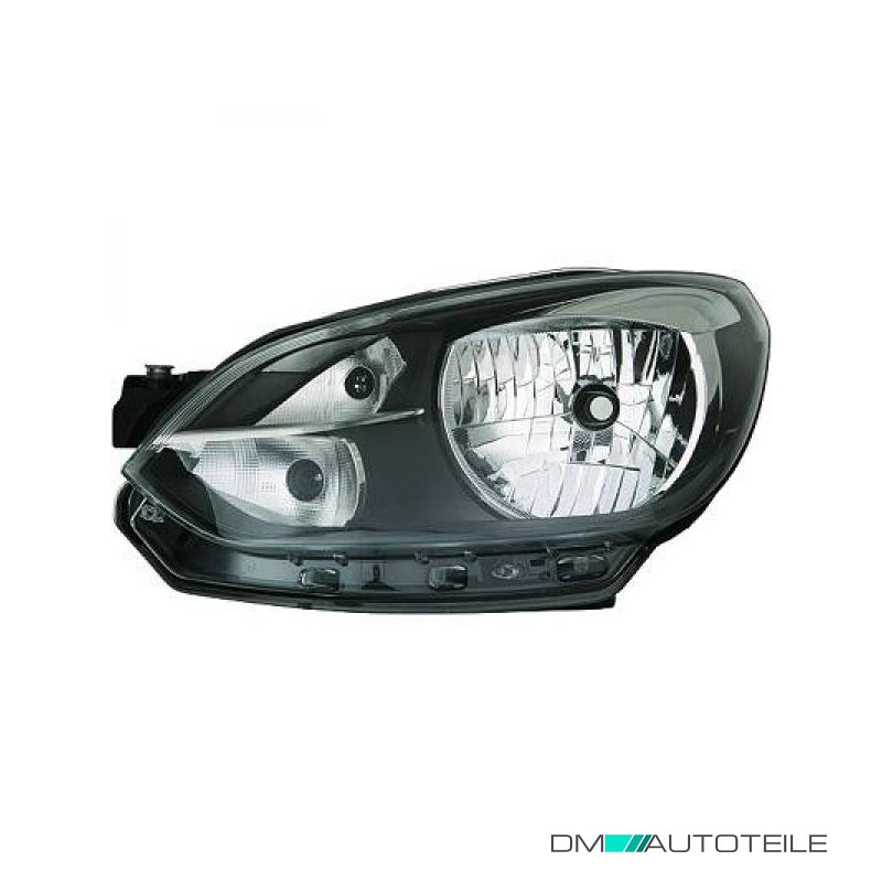 Scheinwerfer schwarz H4 Depo links passt für VW UP! (121) ab Baujahr 2011-2016