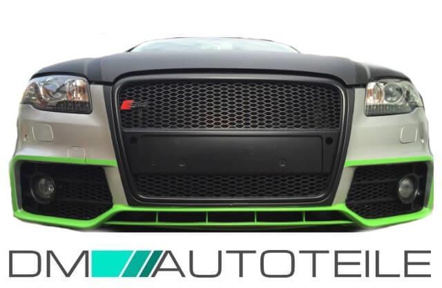 Stoßstange vorne + Kühlergrill + Nebelscheinwerfer passt für Audi A4 B7 ab 04-08