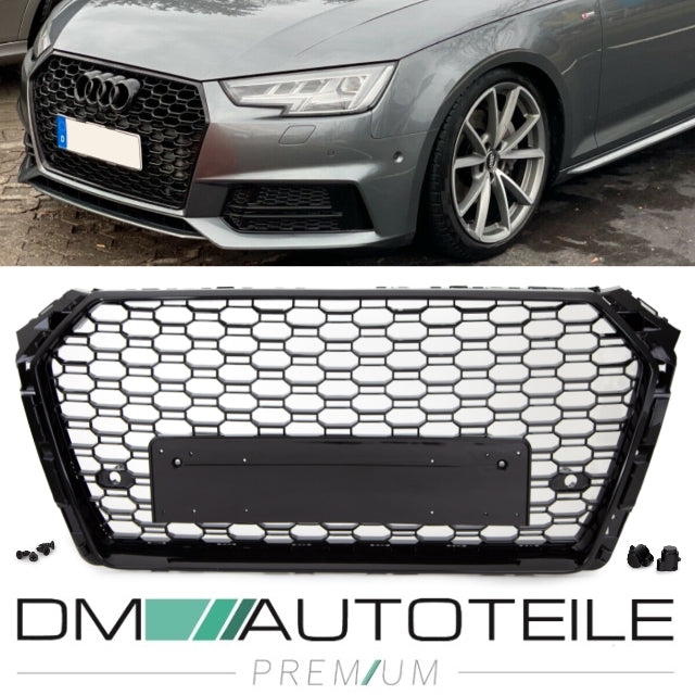 Kühlergrill Wabengrill Schwarz Hochglanz passt für Audi A4 B9 ab 2016-2019 kein RS4