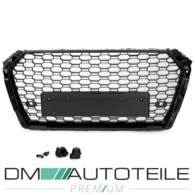 Kühlergrill Wabengrill Schwarz Hochglanz passt für Audi A4 B9 ab 2016-2019 kein RS4
