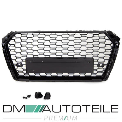 Kühlergrill Wabengrill Schwarz Hochglanz passt für Audi A4 B9 ab 2016-2019 kein RS4
