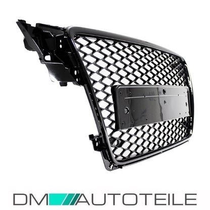 Sport Stoßstange vorne +Wabengrill Schwarz Hochglanz passend Audi A4 B8 08-12 nicht RS4