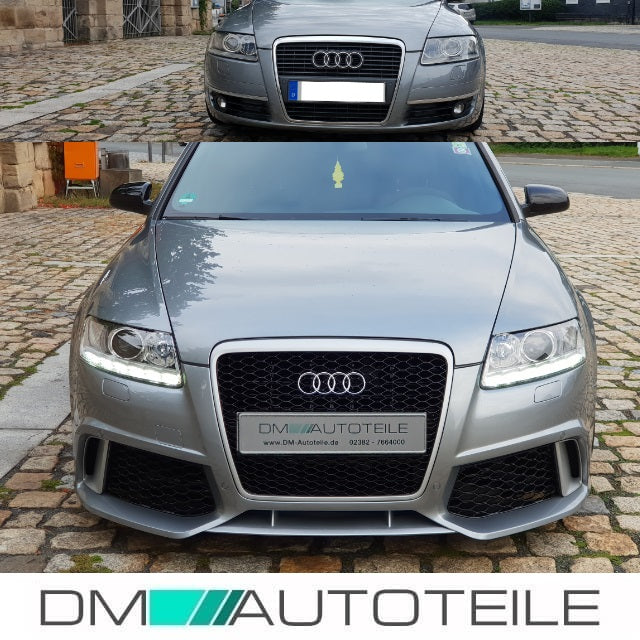 Sport-Stoßstange vorne + Wabengrill passt für Audi A6 4F ab 2004-2011 kein RS6