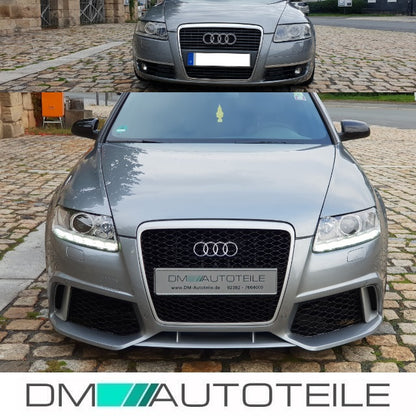 Sport-Stoßstange vorne + Wabengrill passt für Audi A6 4F ab 2004-2011 kein RS6