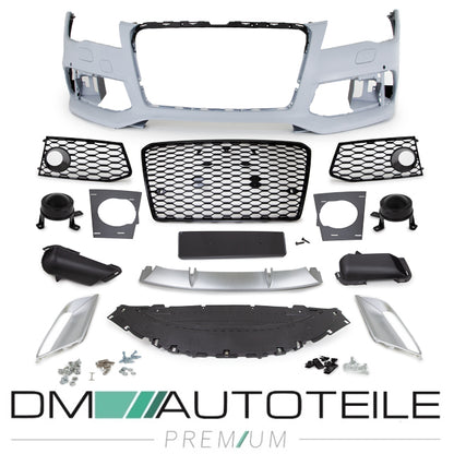 Sport Stoßstange komplett + Grill Wabendesign Schwarz glanz passt für Audi A7 4G Bj 10-14 nicht RS7