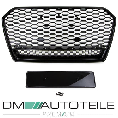 Wabengrill Kühlergrill schwarz glanz passt für Audi A6 4G ab 2014-2018 kein RS6