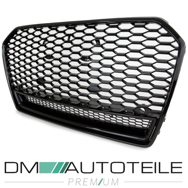 Wabengrill Kühlergrill schwarz glanz passt für Audi A6 4G ab 2014-2018 kein RS6