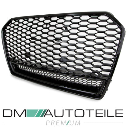 Wabengrill Kühlergrill schwarz glanz passt für Audi A6 4G ab 2014-2018 kein RS6