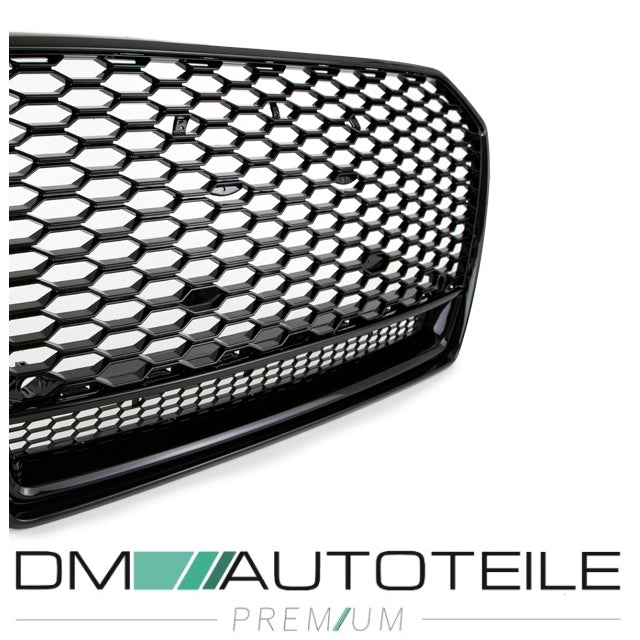 Wabengrill Kühlergrill schwarz glanz passt für Audi A6 4G ab 2014-2018 kein RS6