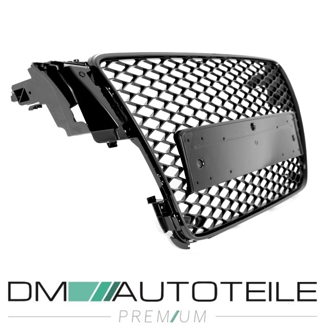Kühlergrill Grill Wabendesign hochglanz Schwarz lackiert passt für Audi A5 8T Baujahr 2007-2011