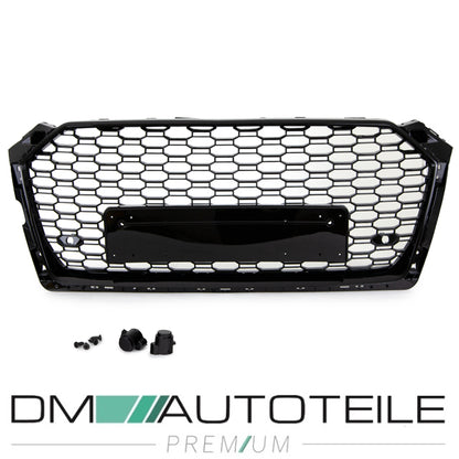 Kühlergrill Grill Wabendesign hochglanz Schwarz lackiert passt für Audi A5 F5 ab Baujahr 2016 außer RS5