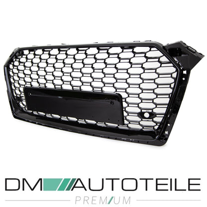 Kühlergrill Grill Wabendesign hochglanz Schwarz lackiert passt für Audi A5 F5 ab Baujahr 2016 außer RS5