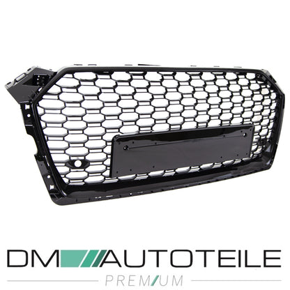 Kühlergrill Grill Wabendesign hochglanz Schwarz lackiert passt für Audi A5 F5 ab Baujahr 2016 außer RS5