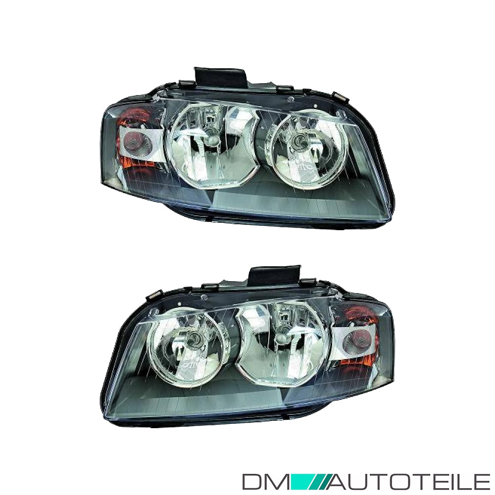 Scheinwerfer SET + Motor Fassung H7/H7 passt für Audi A3 8P1 8PA bj 03-08