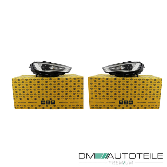 Hella Scheinwerfer +Halogen H7/H15 SET passt für Audi A3 8V Vorfacelift 12-16