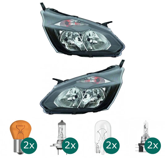 Scheinwerfer links H15 passt für Ford Tourneo CUSTOM V362 Vorfacelift ab 12-18 inklusive Leuchtmittel/Birnen