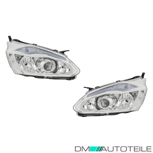 Scheinwerfer SET chrom passt für Ford Tourneo CUSTOM V362 Vorfacelift 12-18