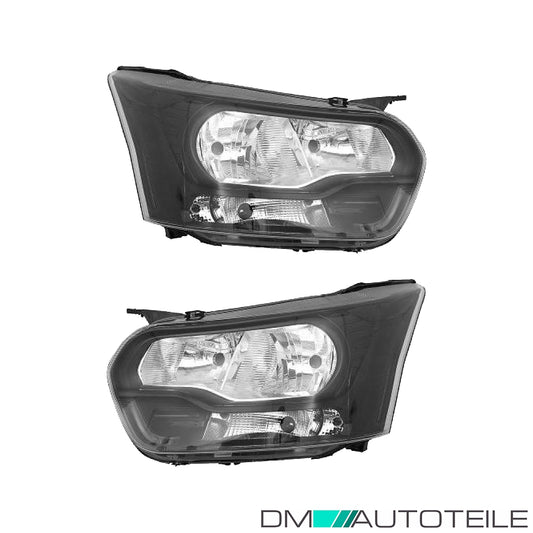 Scheinwerfer H7 schwarz Depo SET passt für Ford Transit FCD/FAD/FED ab 14-19