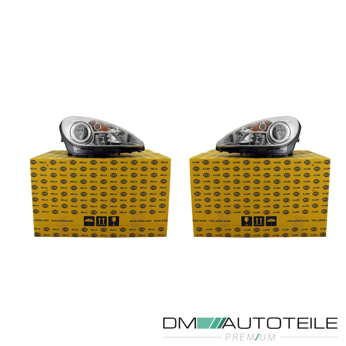 Hella Scheinwerfer H7 SET passt für Mercedes SLK (R171) ab Baujahr 2004-2011