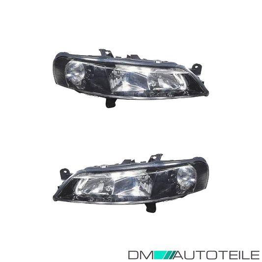 Scheinwerfer schwarz H7 SET passt für Opel Vectra B CC / Caravan J96 ab 99-03