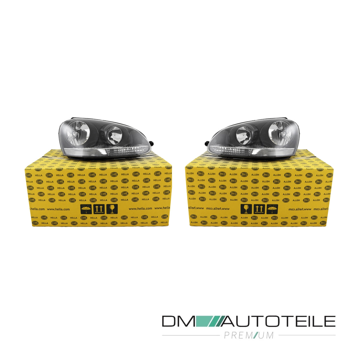 Original Hella Scheinwerfer H7 SET passt für VW Golf V GTI (1K1) ab 03-08